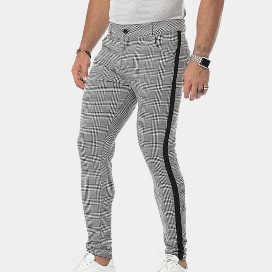 Anton - Pantalon à carreaux skinny pour hommes